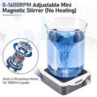 Us Magnetic Stirrer Mixer 0-1600 Rpm With Stir Bar Max 1000ml Stirring Capacity
