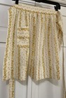 Vintage Half Apron With Pocket Mode Blue Golden Yellow