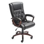 Executive Desk Chair  Mid-back Manager s Office Chair With Arms  Bonded Leather