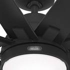 Hunter Fan 72 In Casual Matte Black Outdoor Ceiling Fan With Light And 10 Blades