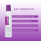 Fanola No Yellow Incredible Foam Conditioner Mousse Toner For Blond Hair 250ml