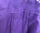 Handmade Purple Mexican Huipil Cotton Dress Medium Embroidered Floral