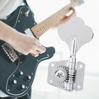 1pc Silver Steel Vintage Open Electric Bass Tuner Knobs Fine Tuning Tool for Vz5