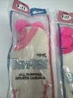 Sofpuff Pom Pom Sports Casual Ankle Socks 9-11 Nos 2 Pair Usa
