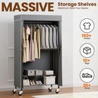 Clothing Garment Rack Heavy Duty Rolling Clothes Organizer Diy Portable Wardrobe
