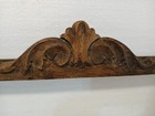     antique Victorian Oak Picture Wall Frame  Carved Crest  Rustic Ornate 