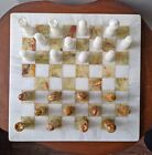 Handmade Marble Chess Set Onyx Green White Real Stone Christmas Gift Size 12x12
