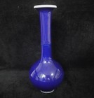 Fine Chinese Old Blue Glaze Porcelain Bamboo Neck Bottle Vase Marks
