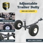 Tow Tuff Tmd-800atv Adjustable Solid Steel 800 Pound Capacity Trailer Dolly