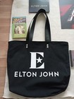 Elton John Farewell Tour Reversable Tote Bag hand Signed Art Card diamonds 3cd 