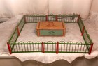 Very Rare Antique Feathertree Metal Fence W gold Post S  g  Novelties No 51  ob 