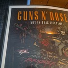 Guns N Roses - Rare Tour  Lithograph   Poster -el Paso Texas  September 6th 2017