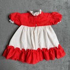 Cutest One Vintage Toddler Baby Dress Polka Dot Ruffle 6-12 Months Usa Infant