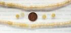 Old Yellowed Gooseberry Antique Trade Beads   Per 4 Pk    Bin G    P33