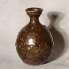 Antique Early Joseon Dynasty Iron Glaze Tokkuri Sake Bottle Brown Pottery Krs179