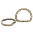 D-ring 1  Antique Brass Plated Metal 100 Pack