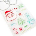 Christmas Santa And Snowman Clear Stamp   Die Set By Recollections 529294 New 