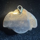 Vintage Sterling Silver Turquoise Southwest Navajo   Style Feather Pendant 13 8g
