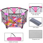 Pink Portable Baby Playpen Kids Play Yard Safety Fence W  Bag Indoor Outdoor