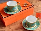 Hermes Stallion Series Coffee Cups Saucers Spoons Afternoon Tea Gift Set