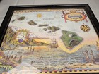 Vintage Hawaii Islands Poster 22  By 18   Framed