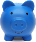 Dark Blue Plastic Piggy Bank - Coin Money Bank For Boys Girls Kids Savings