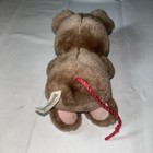 8  Vintage Rosebud Russ Brown Pig Plush Pink Yarn Tail Caress Soft Pets 452