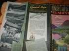 1939 Unspoiled Vermont Tri-fold Official Government Brochure Free Shipping
