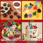 2 Pcs 3d Christmas Silicone Chocolate Molds Candy Baking Molds For Chocolates