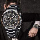 Men s Business Stainless Steel Waterproof Quartz Wrist Watch Luminous With Date