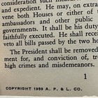 Vintage 1959 The Book Of Presidents - Paperback Pamphlet 