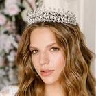 Aw Bridal Crystal Princess Tiara Wedding Bridal Queen Crown Headband Promcosplay