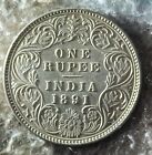   v4  British Indian Colonial Silver Coin Of Queen Victoria Nice Grade 1891 ad