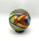 M Ellinger Nw Glass Quest Hand Blown Multi-color Float 4 5  Signed 2004