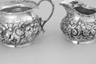 Sterling Silver Repousse Sugar   Creamer Baltimore 7 82 Troy