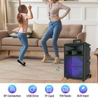15  10000w Bluetooth Party Speaker With Heavy Bass Led Lights Wireless Mic Stand