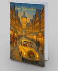 German Language Christmas holiday new Year Folded Greeting Cards  Pack Of 2