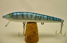 Unknown Vintage Fishing Lure Ac Shiner Snooker Style Wood Minnow W square Lip