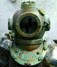 Antique Brass Scuba Deep Diving Divers Helmet Mark V Us Navy Vintage