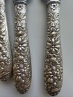 Set Of Four Manchester Sterling Silver Southern Rose French Hollow Dinner Knives