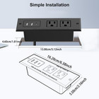 Recessed Power Strip With Usb 2 Outlets Flush Mount Desk Outlet For Home Office