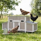 Petscosset 62 chicken Coop For 2-4 Chickens large Hen House With 4 Nesting Boxes
