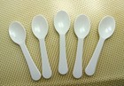Extra Sturdy   400pc 3  Taster Plastic Mini Ice Cream Dessert Spoons Bpa White 1