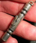 Vintage Jewish Judaica Mezuzah Prayer Holder Sterling Silver Charm Pendant Vafo