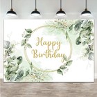 Greenery Succulent And Eucalyptus Leaves Photography Backdrop 72 8x43 3 In Bloom
