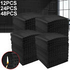 48 Pack Acoustic Foam Panels  1  X 12  X 12  Studio Soundproofing Fire Resistant