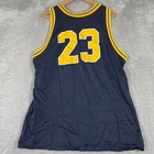 Vintage Champion Michigan Basketball Jersey Mens Xl Navy Yellow  23 Ncaa