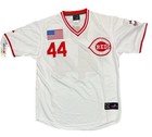 Eric Davis 1990 Cincinnati Reds World Series Cooperstown Jersey Men   s Large
