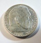 Germany 3rd Reich Ww2 Silver  1937 F 5 Reichsmark  With Swastika