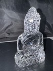 Antique Chinese Clear Crystal Buddha Statue Carved Sculpture Artwork  e 